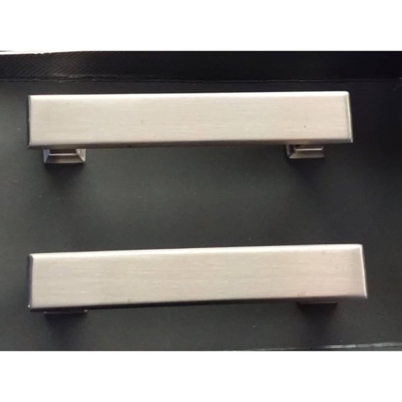 Drawer pulls cabinet hardware 3" square 2 pk silver satin nickel DIY furniture - Picture 4 of 5